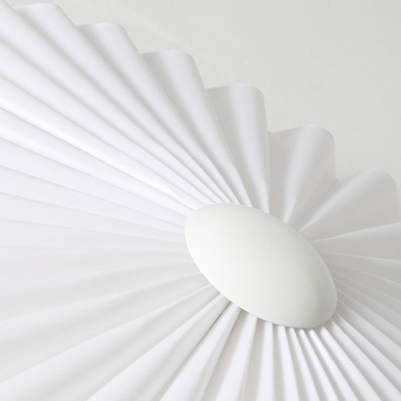 Single White Modernism Flush Mount Lighting Unique Ceiling Light for Bedroom