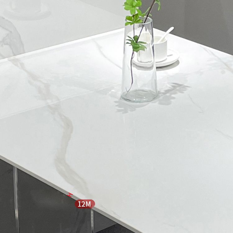 Contemporary Style Sintered Stone Dining Rectangle Table Set 1/4/5/6 Pieces Dining Set