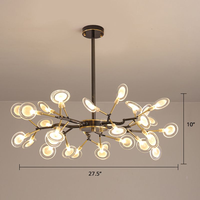 Heracleum Living Room Chandelier Lamp Blown Glass 30 Bulbs Postmodern Pendant Light Fixture