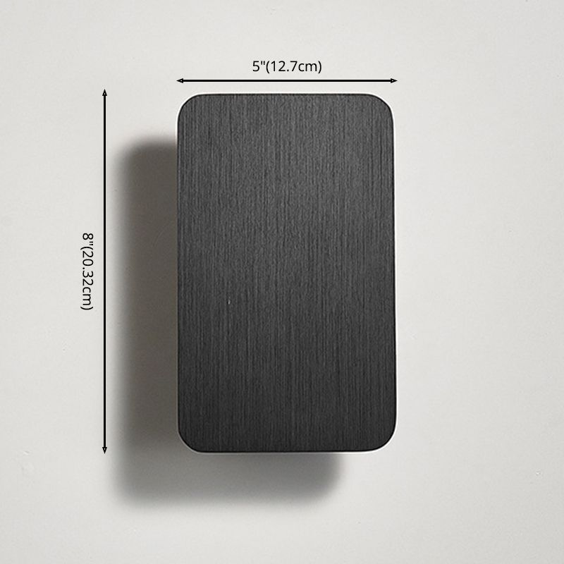 Estilo minimalista moderno rectangular arriba y abajo LED LED Splach Metal luces de apliquet