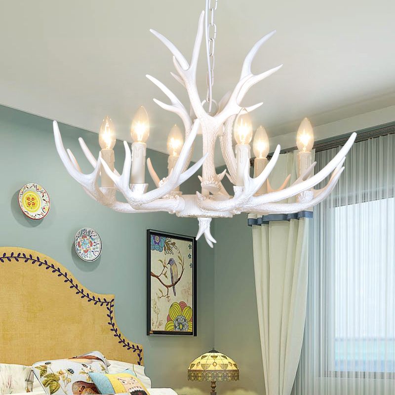 Unique Shape Resin Hanging Ceiling Light American Style Multi Lights Hanging Light