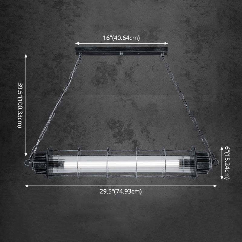 Isola da cucina industriale illuminazione lineare illuminazione isola lampade
