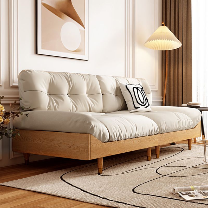 Modern Tufted Armless Sofa 35"W Loose Back Sofa for Living Room