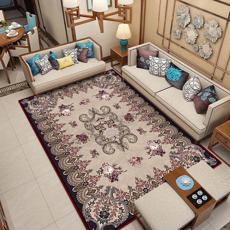 NOSTALGIA RUG FLORAL ESTRADA SINTÉTICAS Multi coloreadas alfombra antideslizante