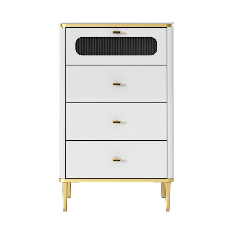 Contemporary Storage Chest Vertical Storage Chest Dresser 15.7" Wide