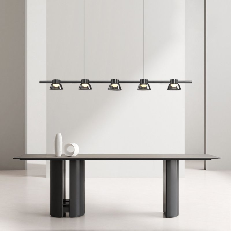 Modern Hanging Island Light Glass LED Hanging Lighting Fixture for Sitting Room