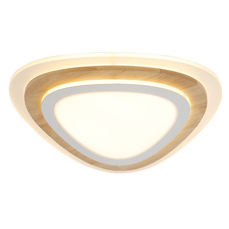 Nautische Thema Flush Decke Licht Kreativ Acryl Licht Holz LED Flush Mount für Kinder Zimmer