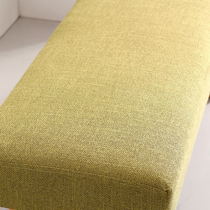 Contemporary Scratch Resistant Ottoman Rectangle Green Pine Wood Cube