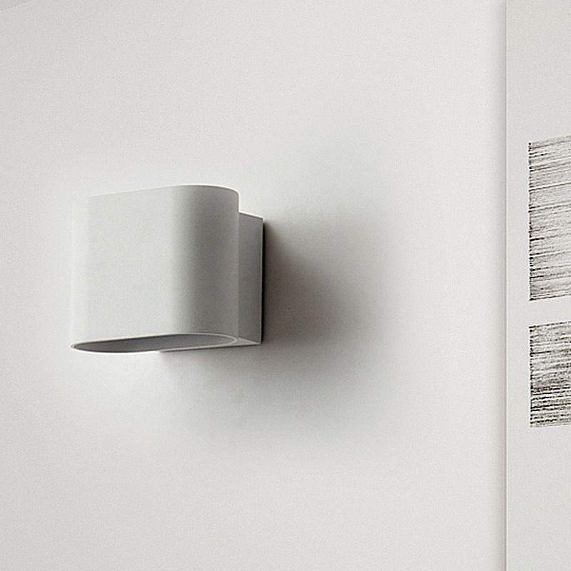Bordo rotondo cuboide wall sconce luce semplice metallo a led nero/grigio/bianco monte a monte per corridoio