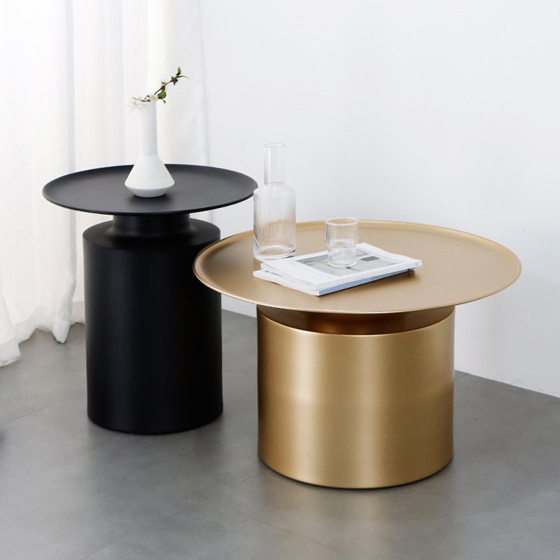 Tray Top Metal Coffee Table Mid-Century Modern Pedestal Cocktail Table