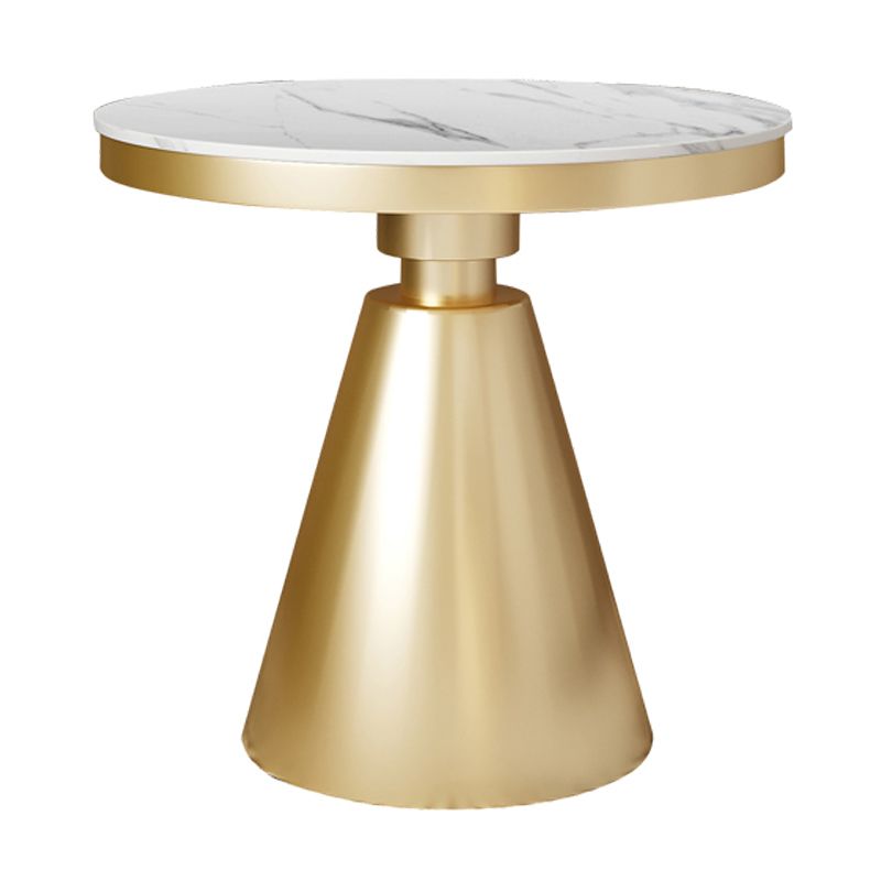 Style contemporain rond Table à manger piédestal meubles en pierre pour salle à manger