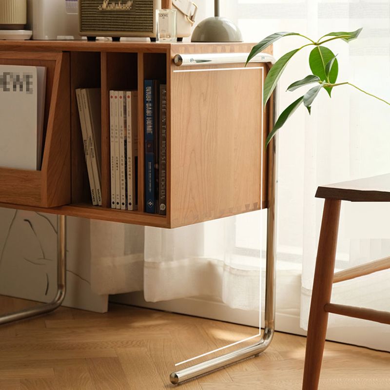 Glam Style Wood Standard Bookcase 25"L Vertical Closed Back Bookshelf