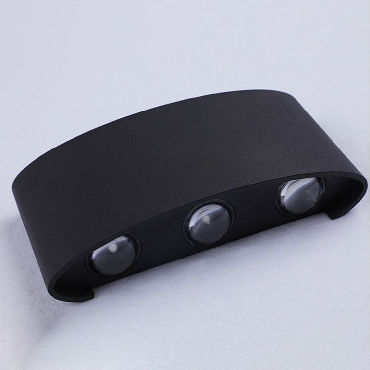 Square Shade Wall Lighting Modern Style Metal Multi Lights Sconce Lamp in Black