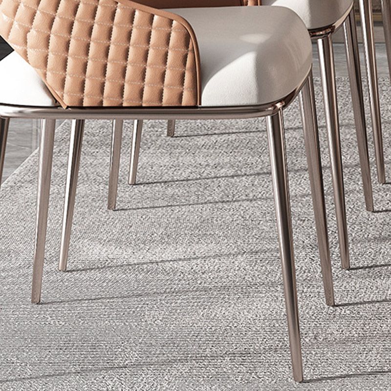 Contemporary Arm Chair Metal Open Back Dining Room Chair for Home