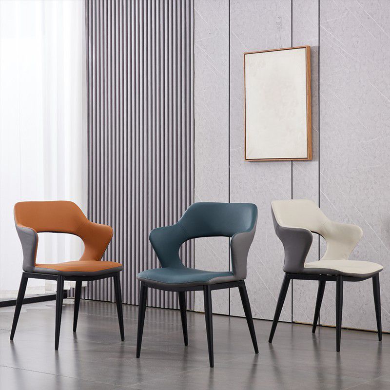 Zeitgenössischer Esstuhl gepolsterte offene Essnamenstuhl für Zuhause