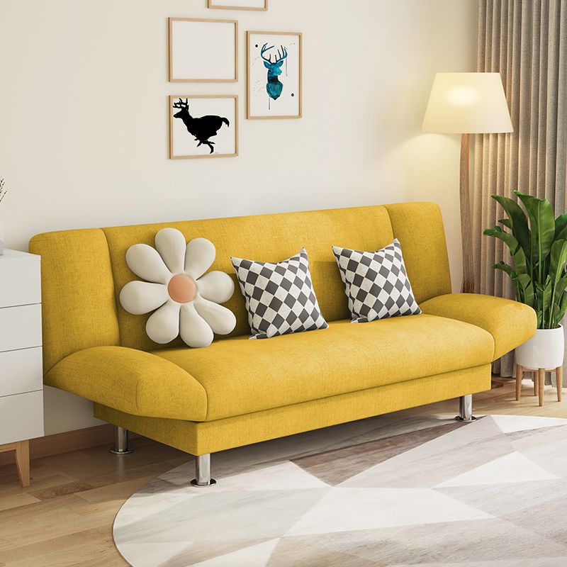 29.52" H Linen Armless Convertible Sleeper Sofa for Living Room