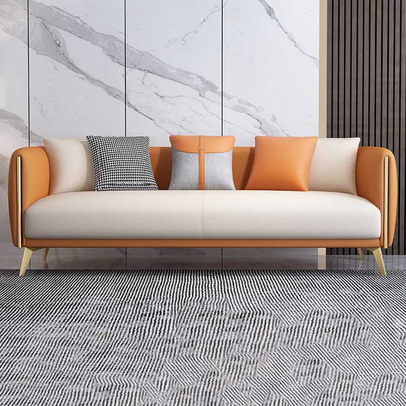 Glam Hair Pin Legs Seating Tuxedo Arm Settee for Living Room
