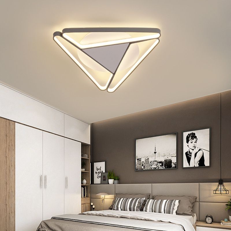 Style moderne triangle encastré luminaire métal trois lampes encastré plafonnier
