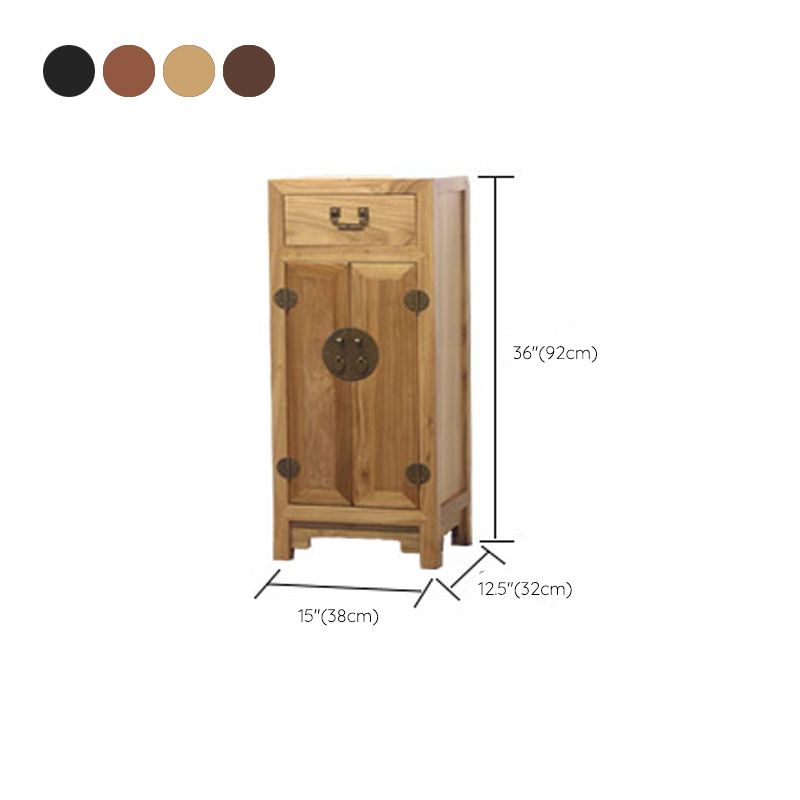 Modern Solid Wood Accent Chest Standard Ring Pulls Accent Cabinet