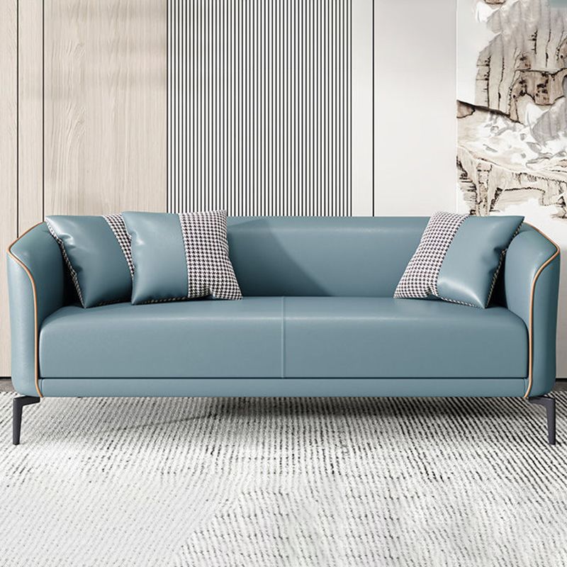 25.98" Wide Tuxedo Arm Sofa Stain Resistant Standard Sofa with 2 Pillow