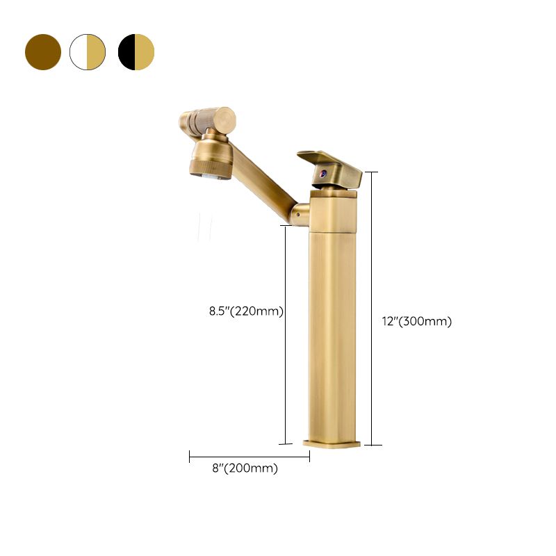 Luxury Vessel Faucet Swivel Spout High-Arc Single Handle Vessel Faucet