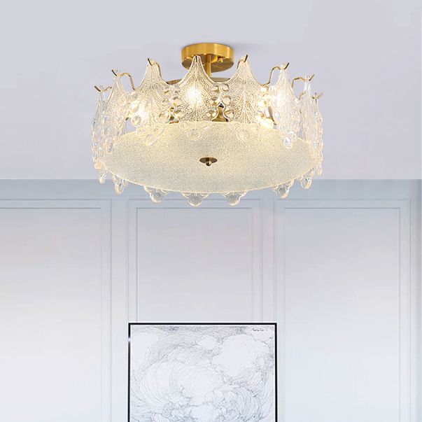 Nordic Ceiling Light Household Glass Flush Mount Light Fixture for Bedroom