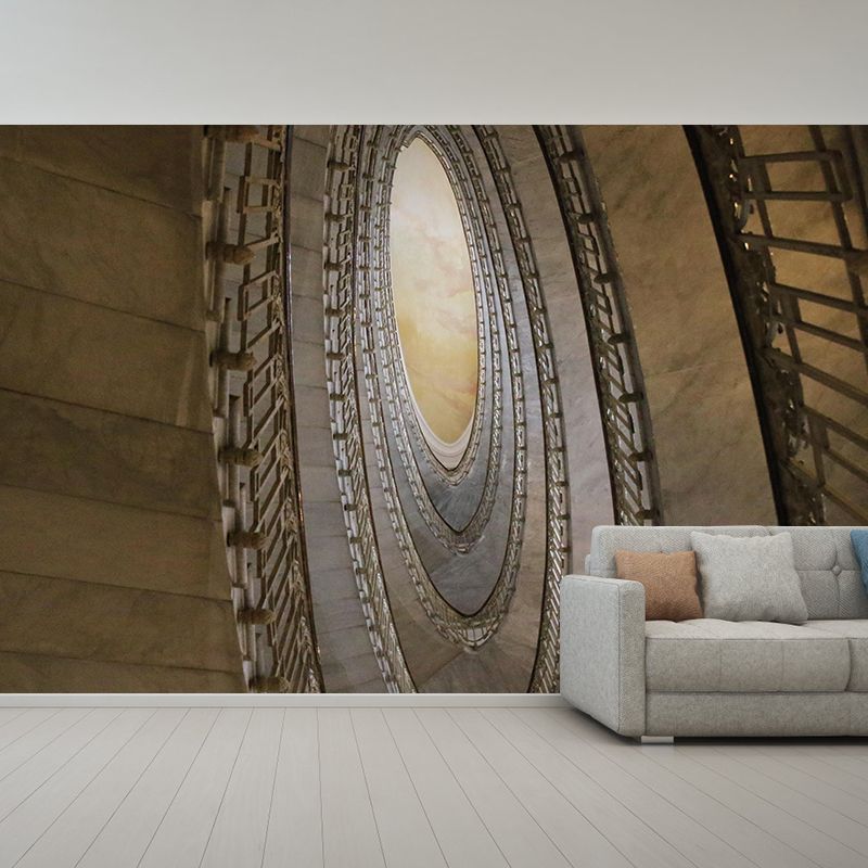 Spiral Staircase Wallpaper Mural Custom-Made Wall Covering for Meeting Room