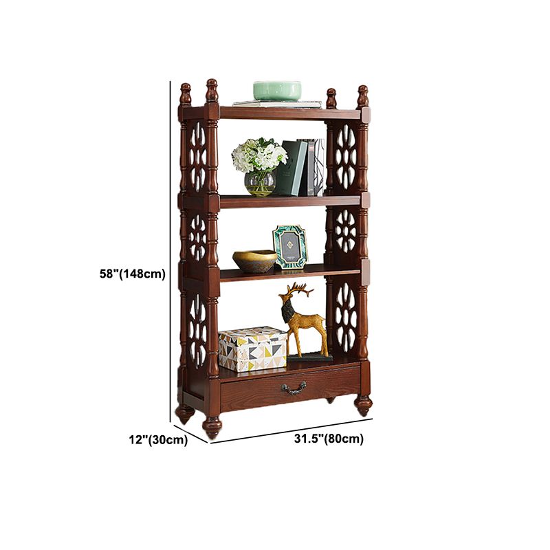 Scandinavian Study Room Bookshelf Solid Wood Etagere Bookcase