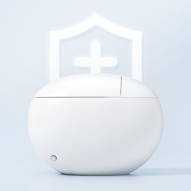 White Round Smart Toilet Stain Resistant Deodorizing Floor Mount Bidet