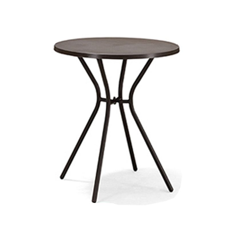 Industrial Bistro Table Water Resistant Glass/Plastic Top Table