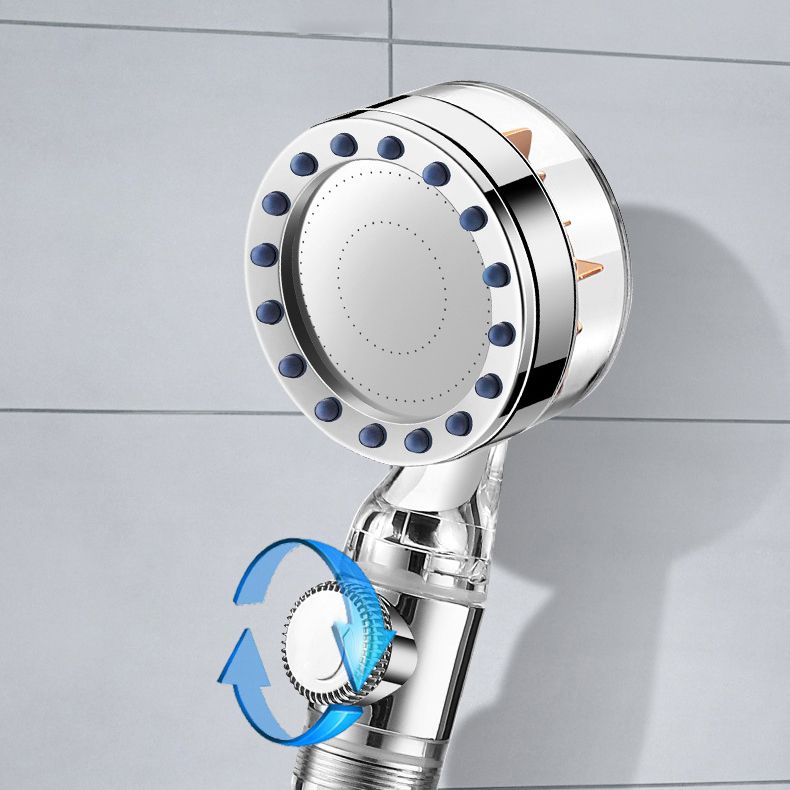 Contemporary Handheld Supercharged Shower Head Round Turbo Spray Head