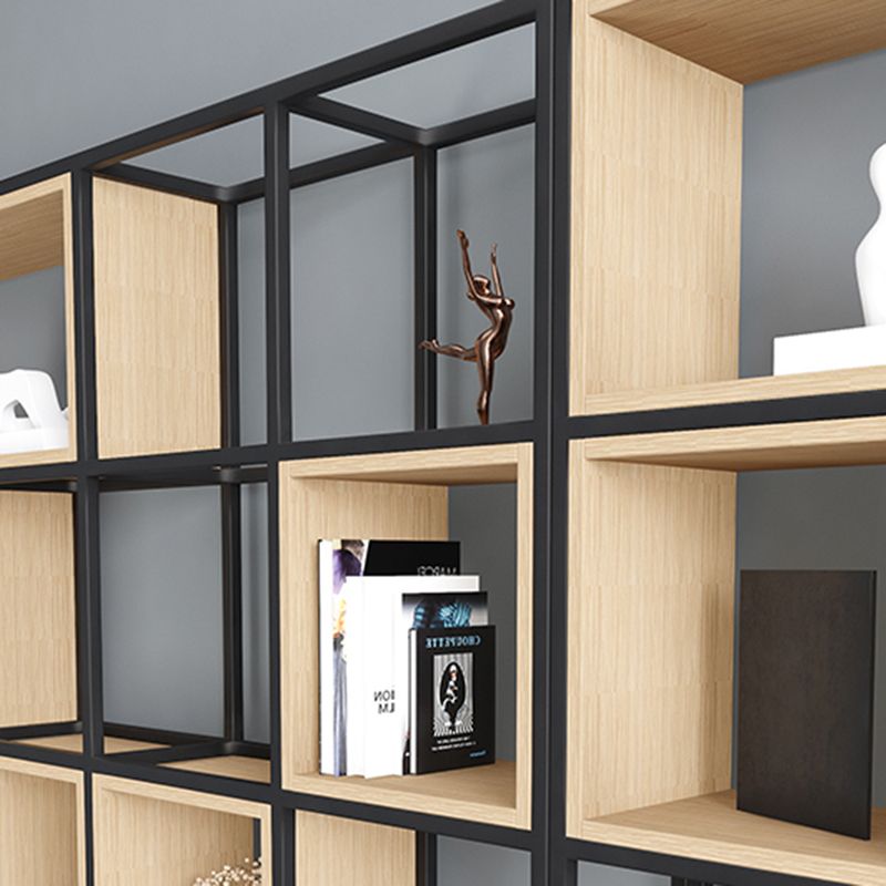 Modern Office Open Shelf Natural 11.81" W Engineered Wood Bookshelf