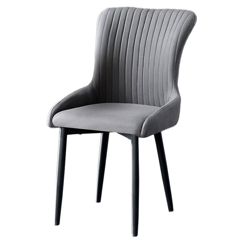 Eigentijdse metalen eetkamerstoelen gestoffeerde zijstoelen voor de taak voor thuisgebruik