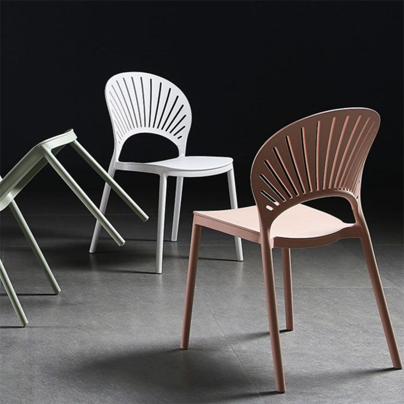 Scandinavian Open Back Side Chair Plastic Side Chair for Home