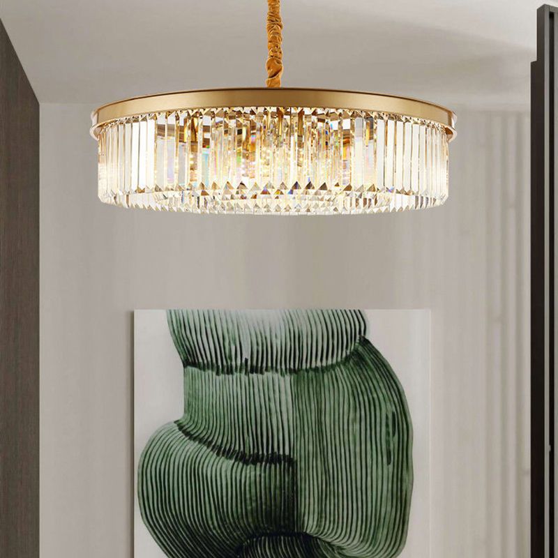 Plafonnier rond en cristal de Style Simple et moderne, luminaire décoratif d'intérieur, idéal pour un salon