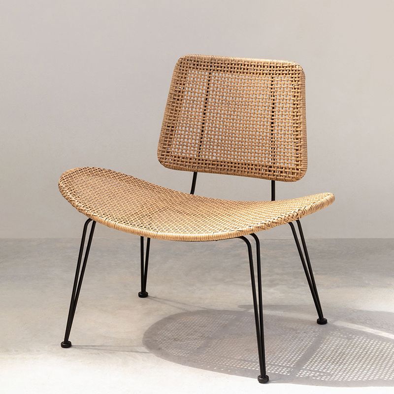 Tropical Patio Dining Chair Armless Rattan Outdoors Dining Chairs