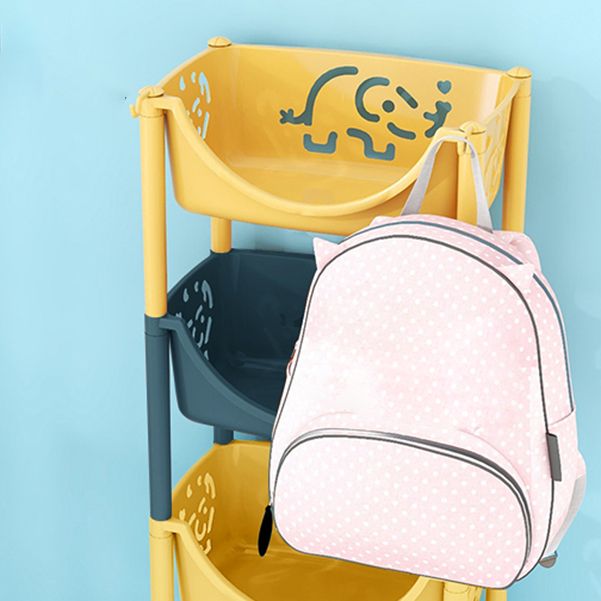 Modern Style Bookcase Etagere Open Back Plastic Bookshelf for Home