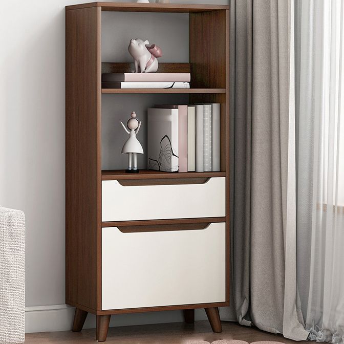Standard Bookshelf with Drawer Modern Shelf Bookcase for Office