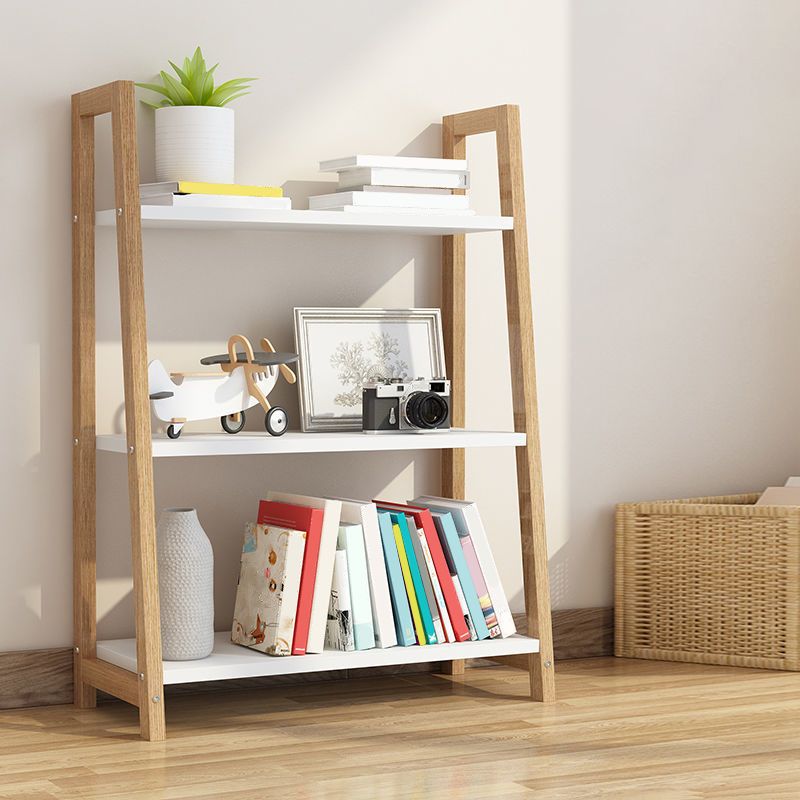 Contemporary Wooden Shelf Bookcase Vertical Bookshelf for Home Office