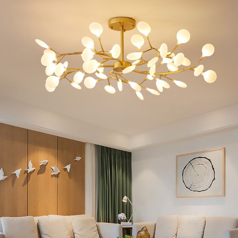 Metal Swirling Branch Chandelier Pendant Light Simplistic LED Hanging Light for Dining Room