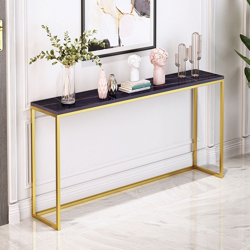 29.53" Tall Glam Console Table Stain Resistant Accent Table with 1 Shelf