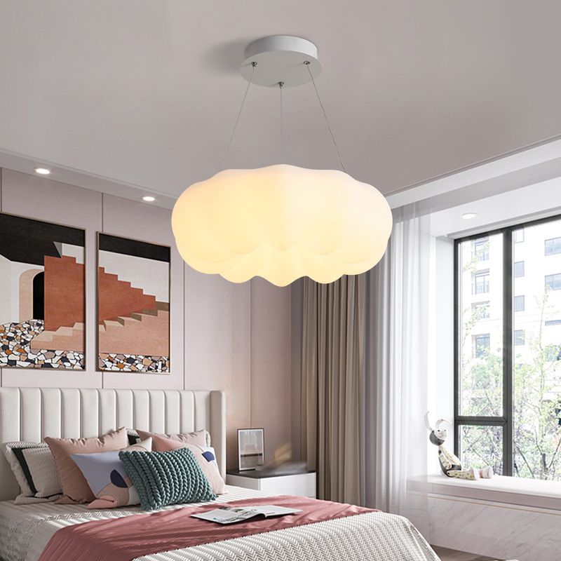 Slaapkamer hangende hanger licht metaal led Noordse kroonluchter lamp in wit