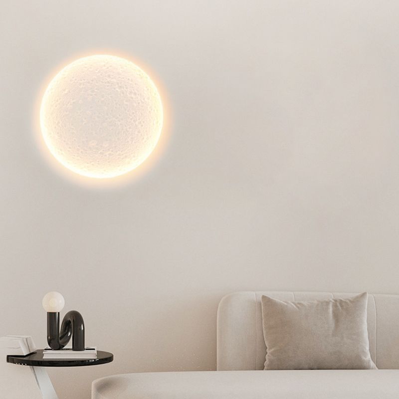 1 Light Circular Flush Mount Wall Sconce Contemporary Wall Light Sconces
