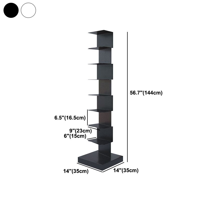 Closed Back Bookshelf Contemporary Style Invisible Bookcase for Study Room