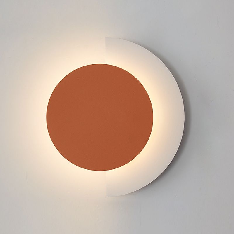 Estilo moderno de forma redonda de pared de pared de metal de montura de pared de 1 luces