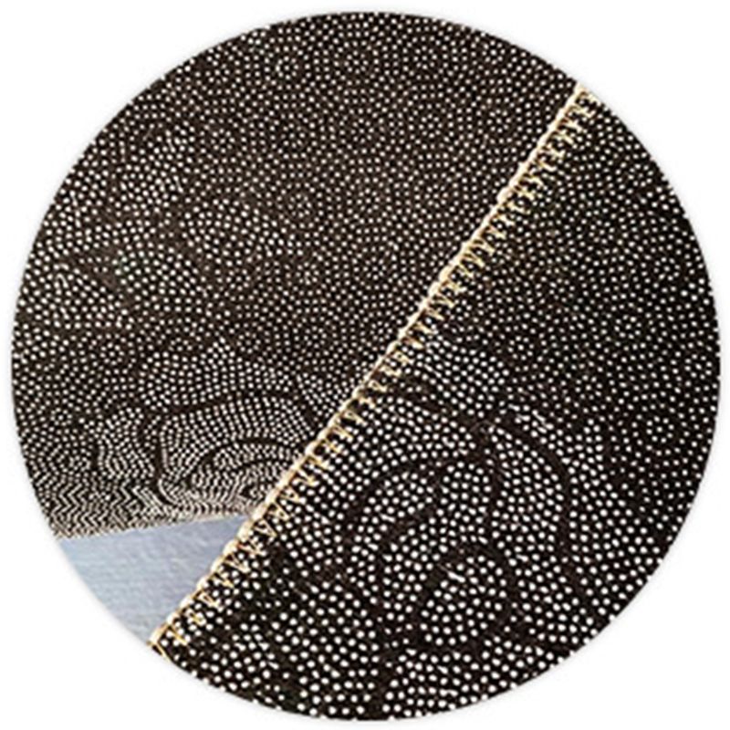 Elegant Red Tone Moroccan Concentric Circles Rug Polyester Traditional Carpet Stain Resistant Rug for Living Room
