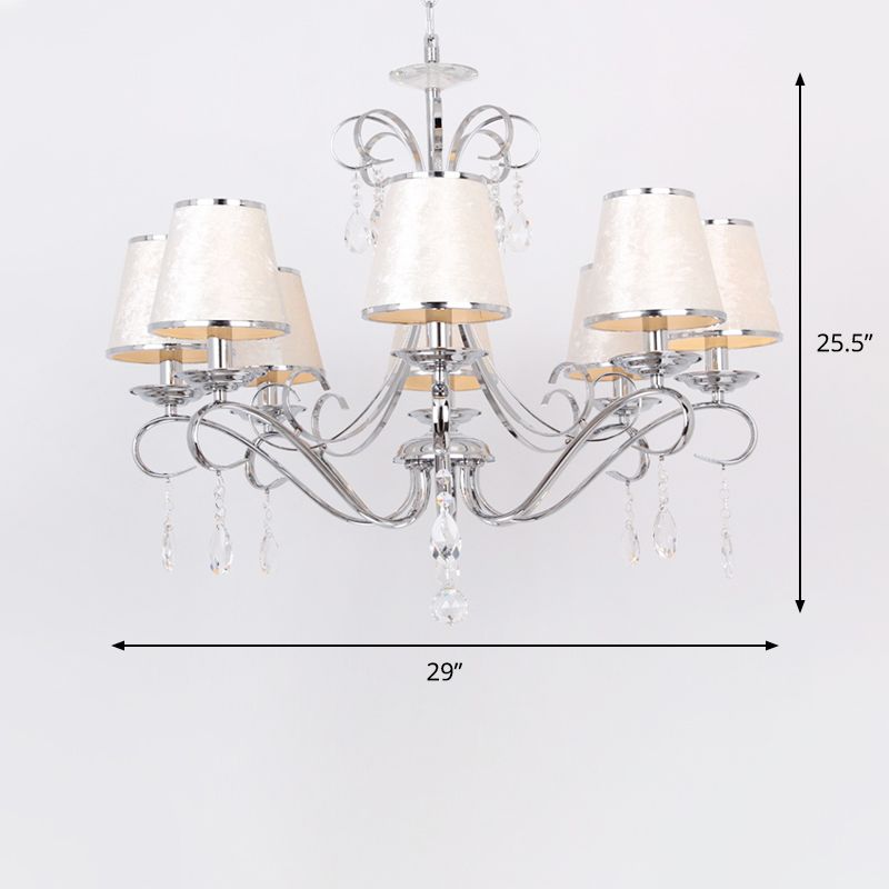 Konischer Stoff Schatten Anhänger Kronleuchter modern