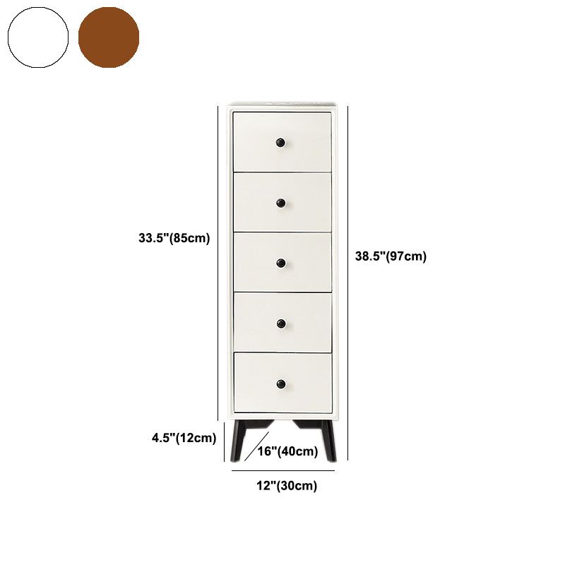 Contemporary Chest Vertical Solid Wood Lingerie Chest without Mirror