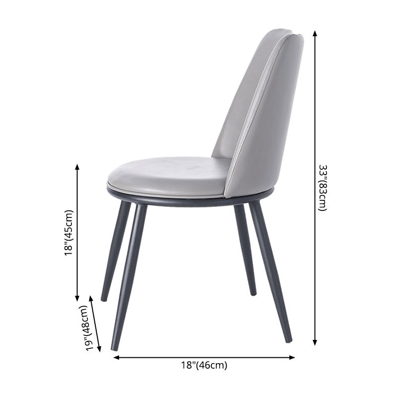 Sillas laterales tapizadas estilo Glam, sillas laterales de comedor sin brazos con respaldo sólido para el hogar