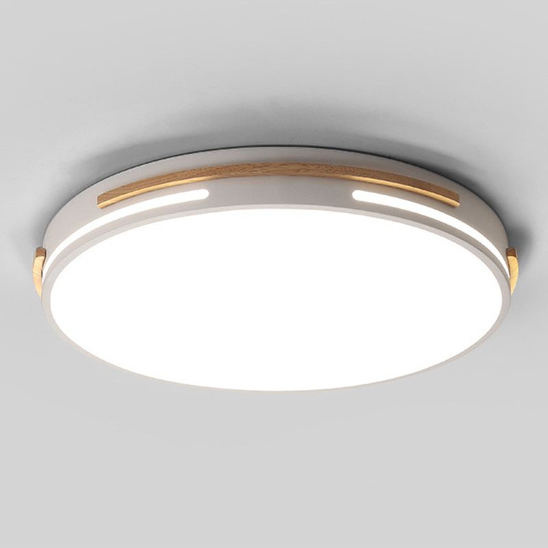 Camera da letto Lampada a soffitto Nordic LED Flush Mount Luce con Tamburo Acrilico Shade
